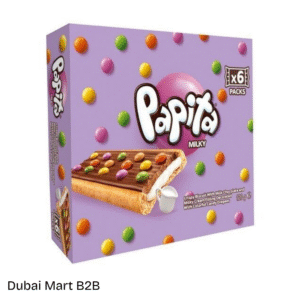 Papita Milky Biscuit Bar with crunchy biscuit and milk chocolate coating