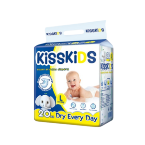 KissKissKids Super Dry Baby Diapers L (20 PCS) - Dubai Mart B2B